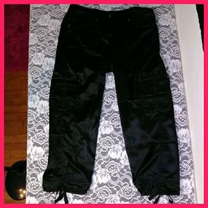 White House Black Market Silk Cargo Capris
